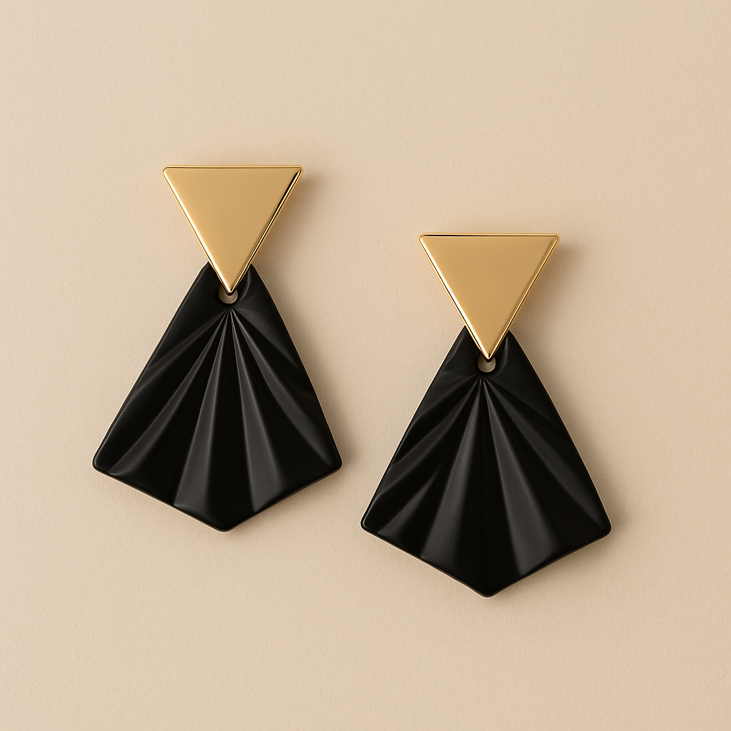 Black glam earrings
