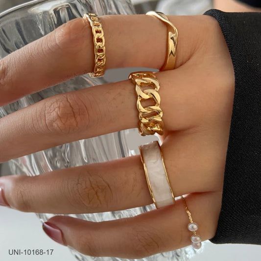 Pearl & Glam - Ring Set Of 5